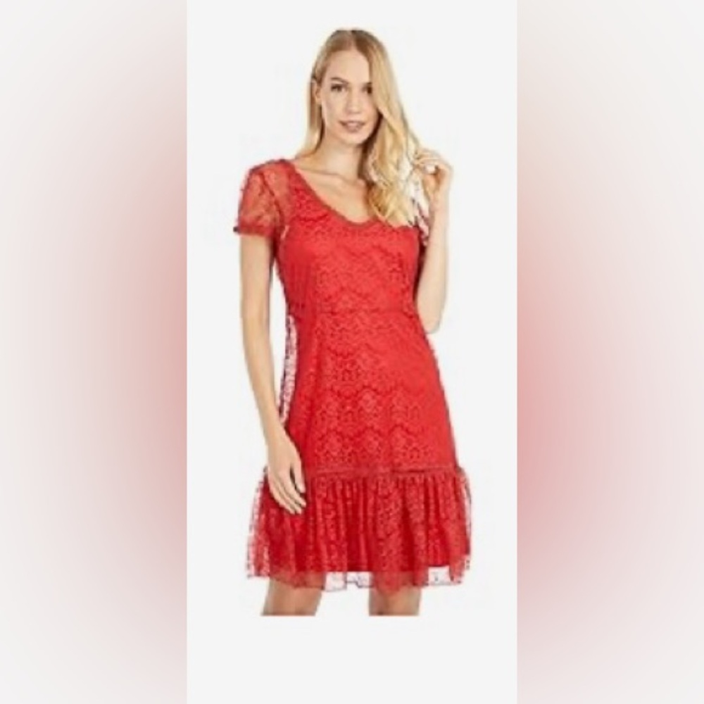 Scully Hannah Cap Sleeve Lace Dress
Color: Sunset